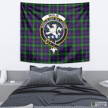 Inglis Tartan Tapestry Wall Hanging and Home Decor for Room with Family Crest