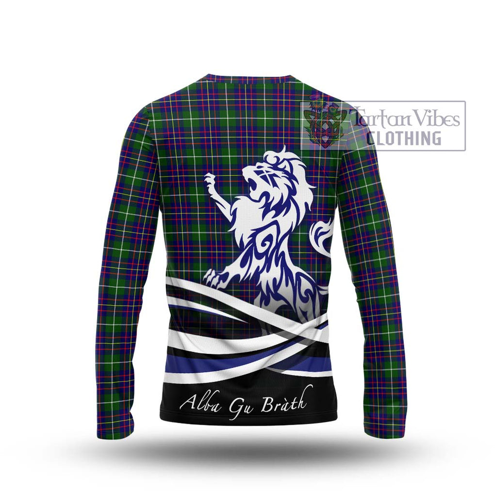 Inglis Tartan Long Sleeve T-Shirt with Alba Gu Brath Regal Lion Emblem - Tartanvibesclothing Shop