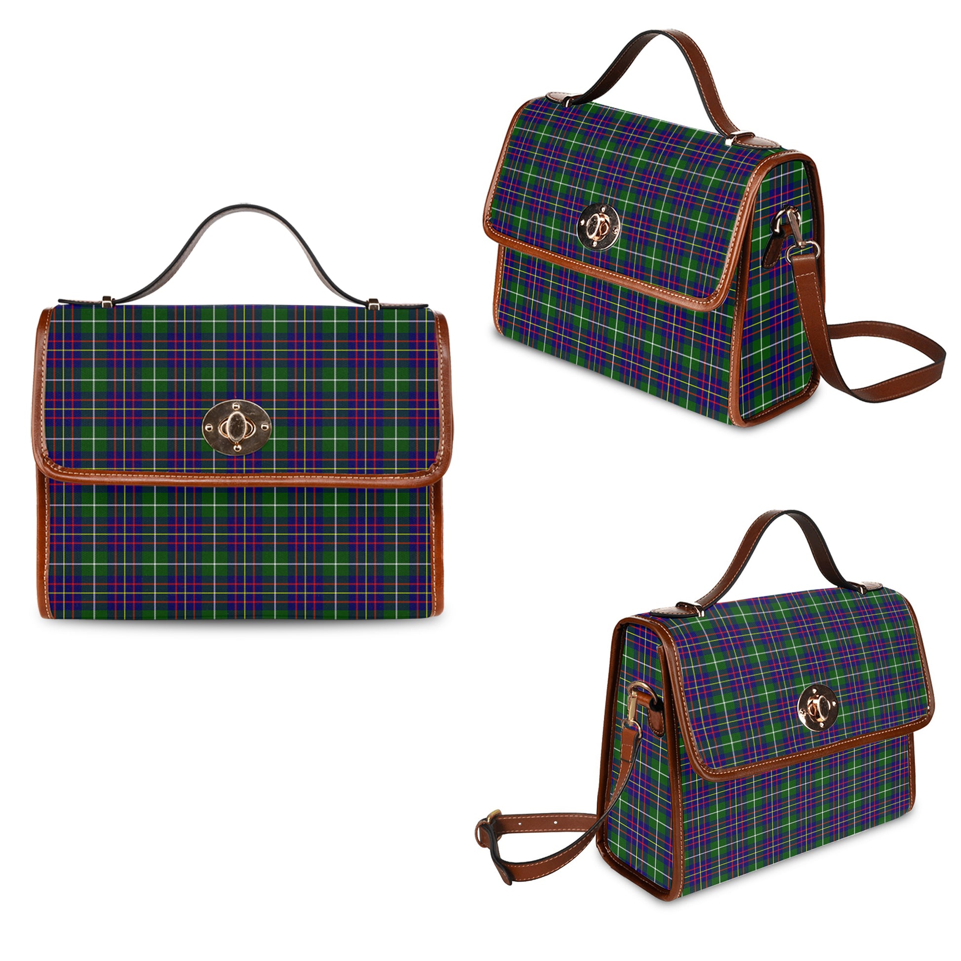 inglis-modern-tartan-leather-strap-waterproof-canvas-bag