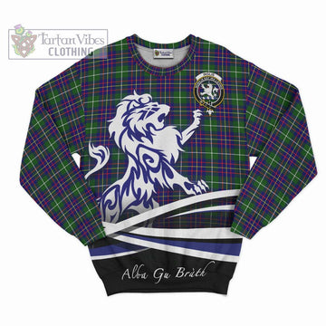 Inglis Tartan Sweatshirt with Alba Gu Brath Regal Lion Emblem