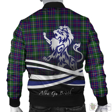 Inglis Tartan Bomber Jacket with Alba Gu Brath Regal Lion Emblem