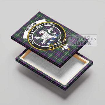 Inglis Tartan Canvas Print Wall Art with Family Crest