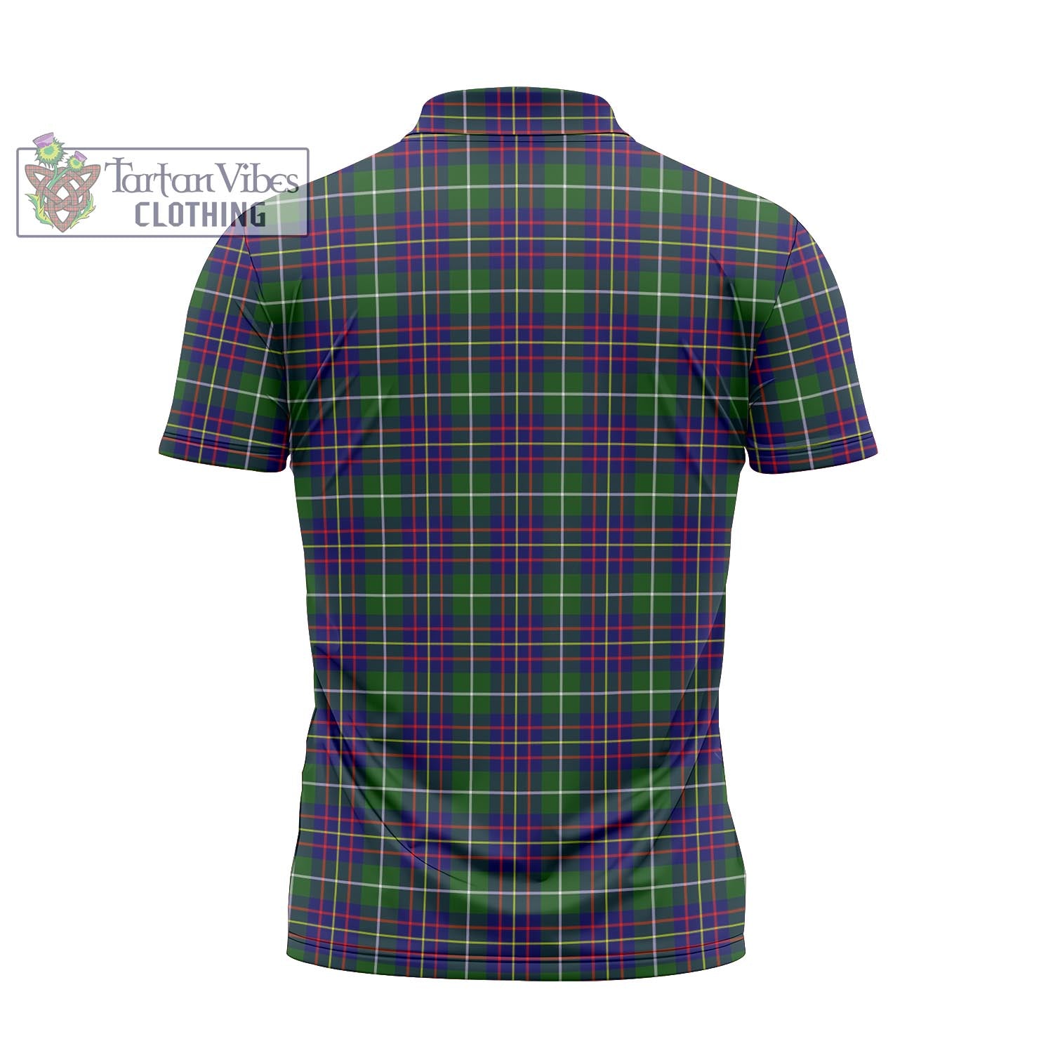 Tartan Vibes Clothing Inglis Modern Tartan Zipper Polo Shirt with Family Crest