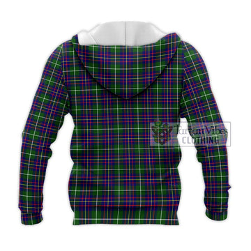 Inglis Tartan Knitted Hoodie with Family Crest DNA In Me Style