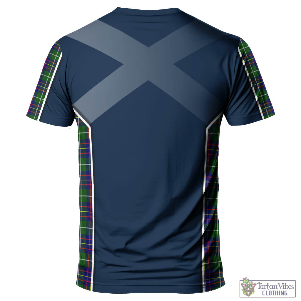 Tartan Vibes Clothing Inglis Modern Tartan T-Shirt with Family Crest and Lion Rampant Vibes Sport Style