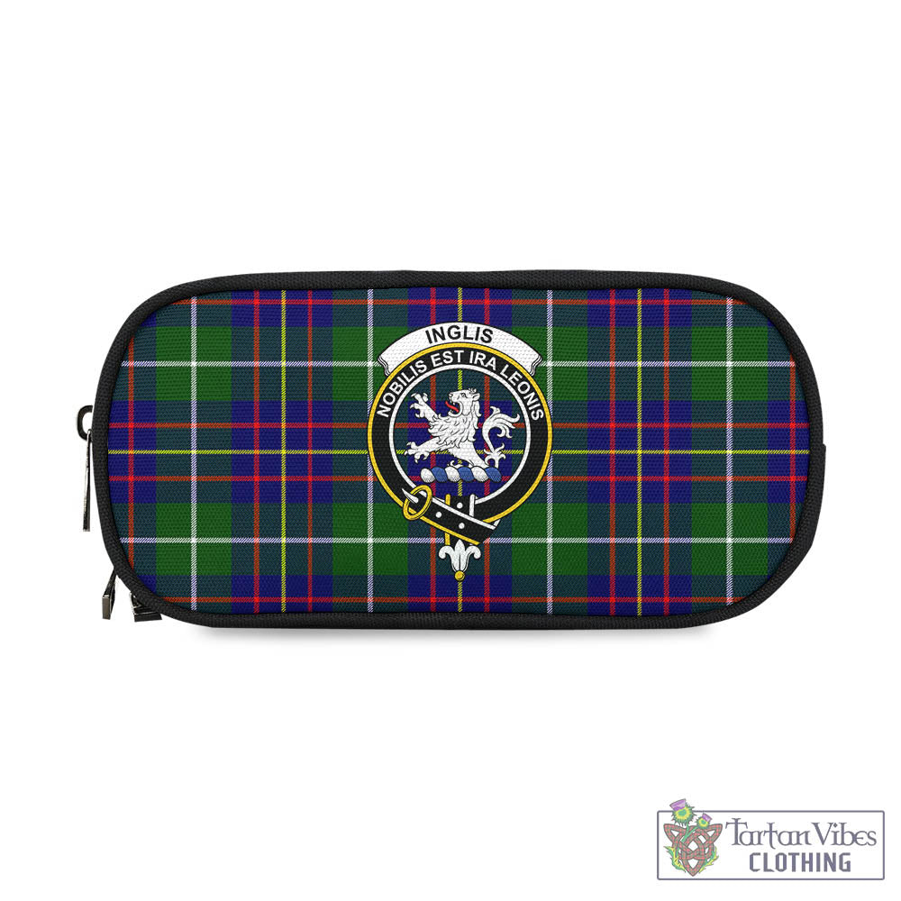 Tartan Vibes Clothing Inglis Modern Tartan Pen and Pencil Case with Family Crest