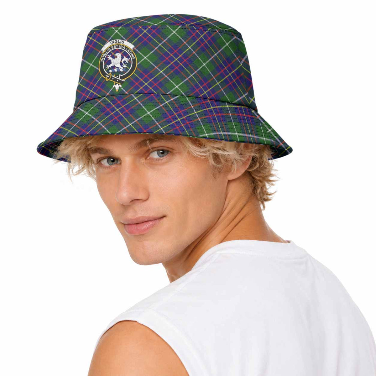 Inglis Tartan Bucket Hat with Family Crest - Tartan Vibes Clothing