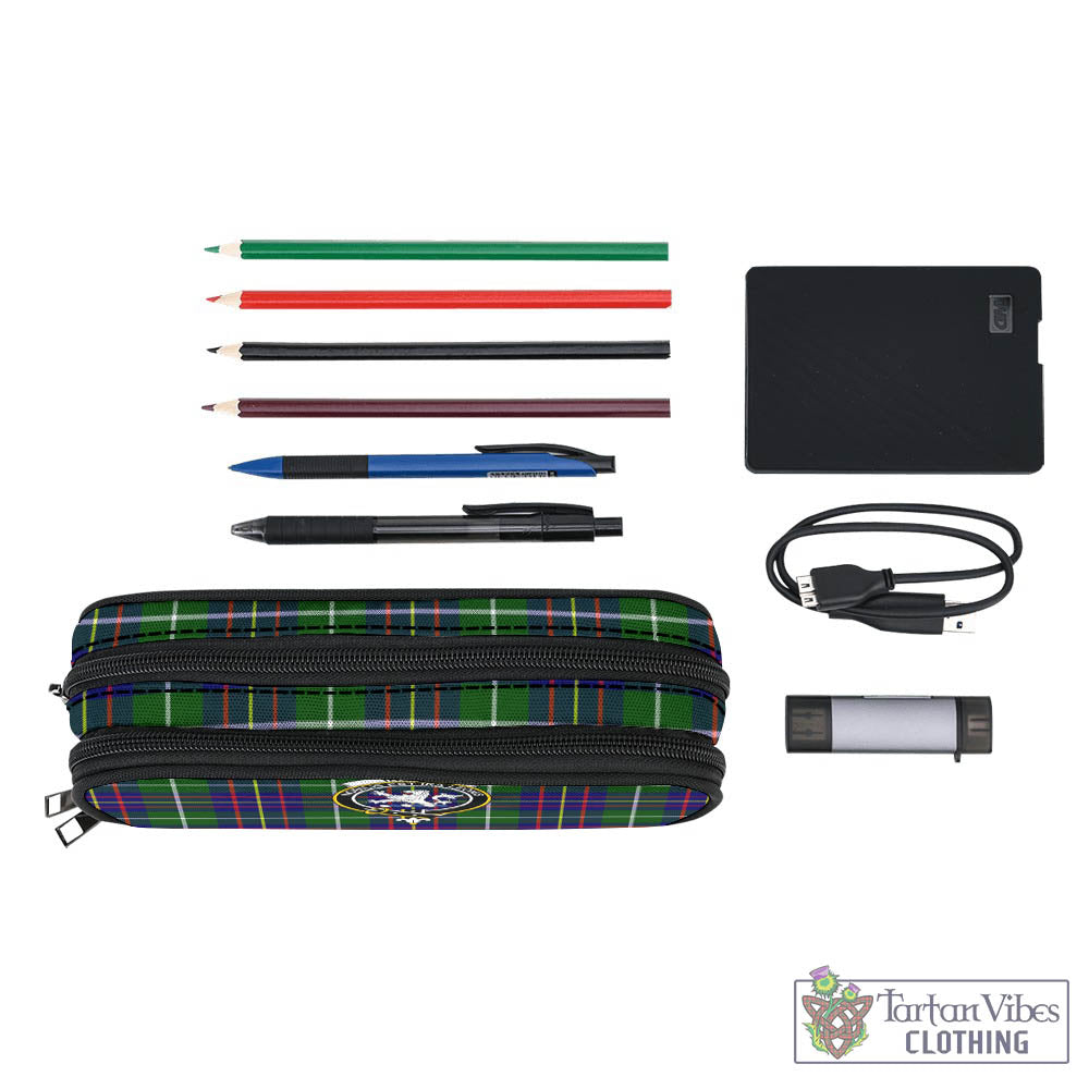 Tartan Vibes Clothing Inglis Modern Tartan Pen and Pencil Case with Family Crest