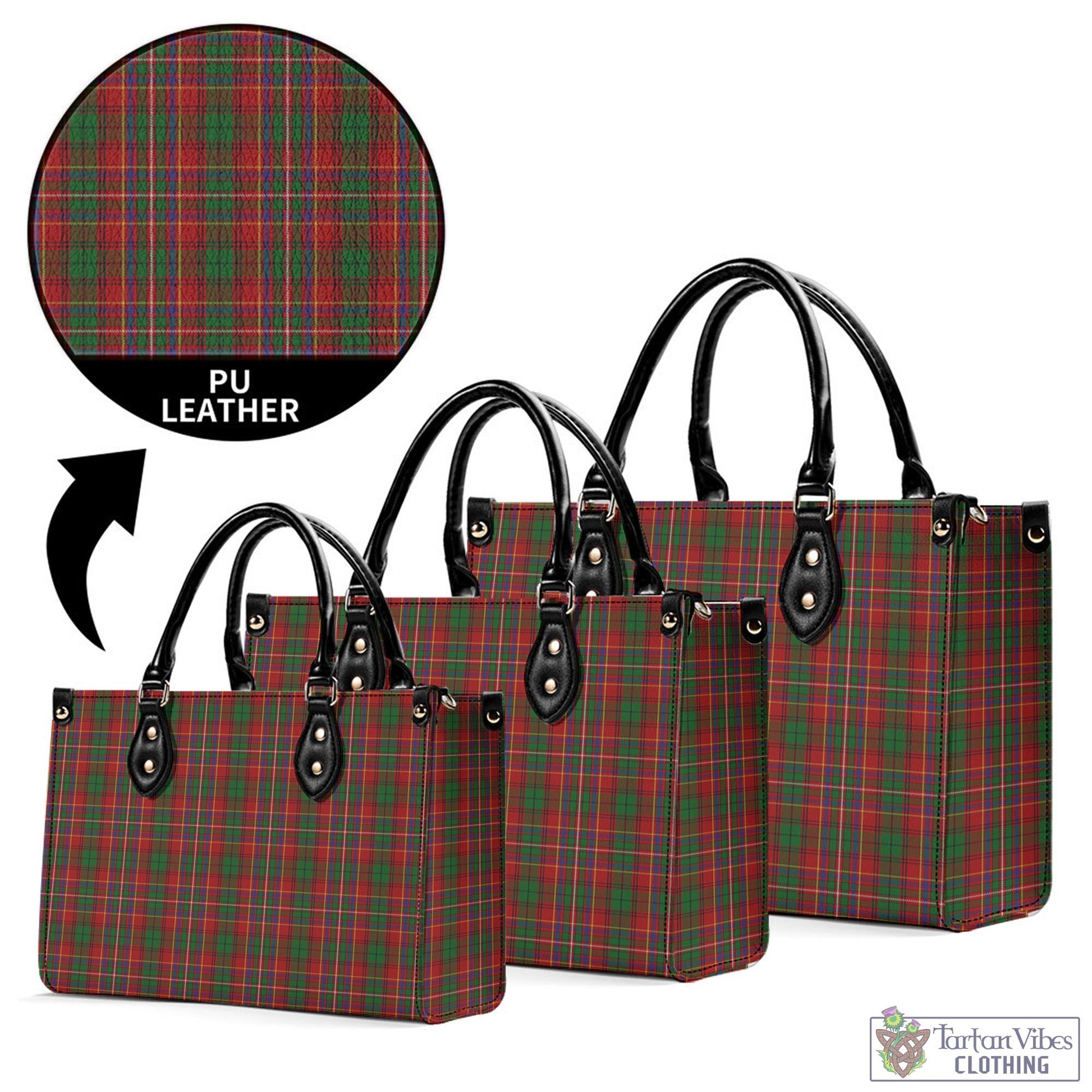 Tartan Vibes Clothing Innes Tartan Luxury Leather Handbags