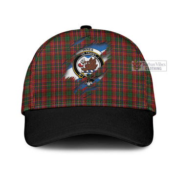 Innes Tartan Classic Cap with Family Crest In Me Style