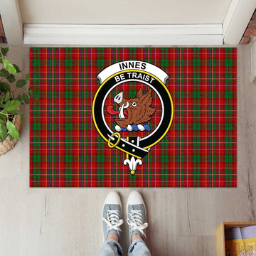 Innes Tartan Door Mat with Family Crest