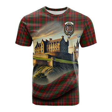 Innes Tartan Family Crest Cotton T-shirt with Scottish Ancient Castle Style Kid's Shirt - Tartan Vibes Clothing