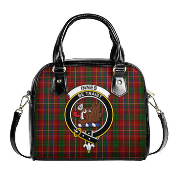 Innes Tartan Shoulder Handbags with Family Crest