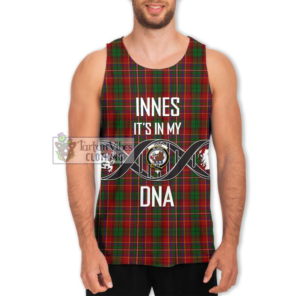 Innes Tartan Men's Tank Top with Family Crest DNA In Me Style Men - Tartan Vibes Clothing