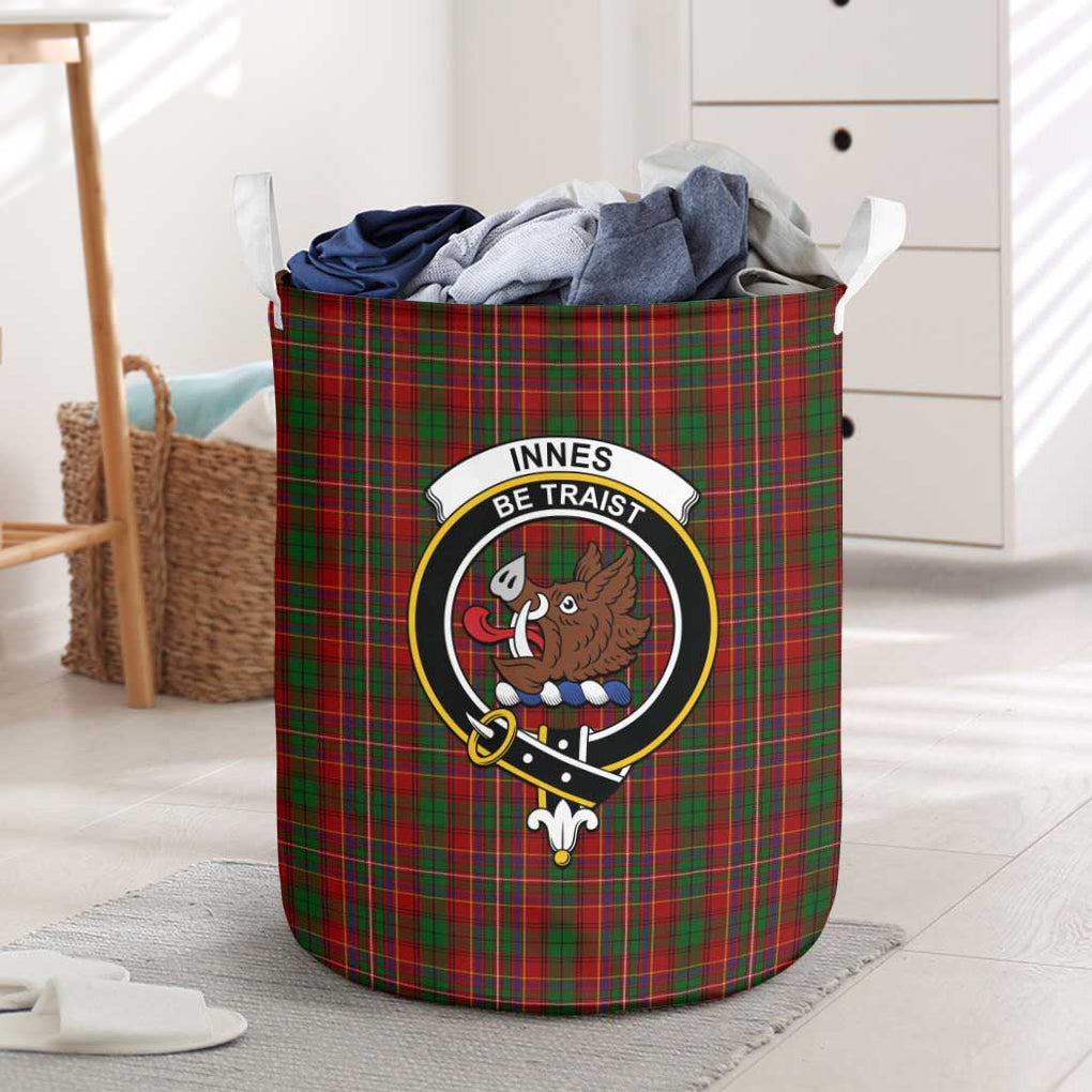 Innes Tartan Laundry Basket with Family Crest One Size - Tartanvibesclothing Shop