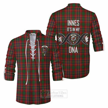 Innes Tartan Ghillie Kilt Shirt with Family Crest DNA In Me Style