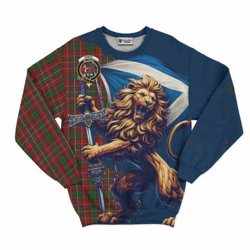 Innes Tartan Family Crest Sweatshirt with Scottish Majestic Lion