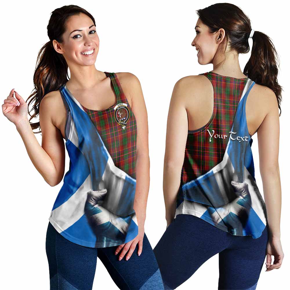 Tartan Vibes Clothing Innes Tartan Women's Racerback Tanks with Family Crest Scotland Patriotic Style