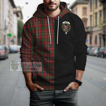 Innes Tartan Hoodie with Family Crest and Half Of Me Style