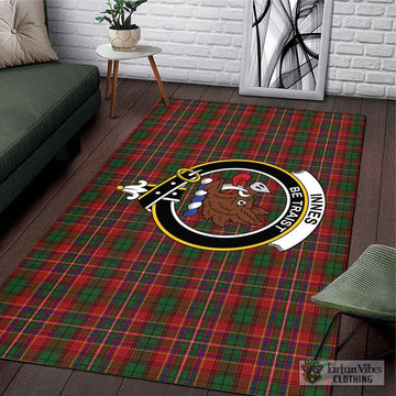 Innes Tartan Area Rug with Family Crest