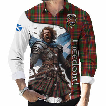 Innes Crest Tartan Long Sleeve Button Shirt Inspired by the Freedom of Scottish Warrior