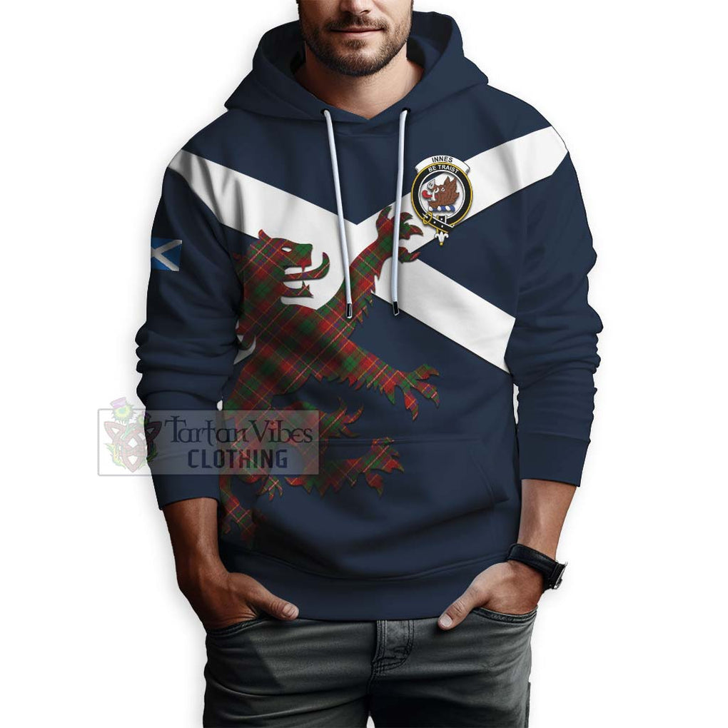 Tartan Vibes Clothing Innes Tartan Lion Rampant Hoodie – Proudly Display Your Heritage with Alba Gu Brath and Clan Name