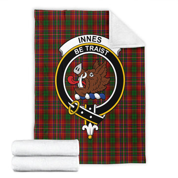 Innes Tartan Blanket with Family Crest