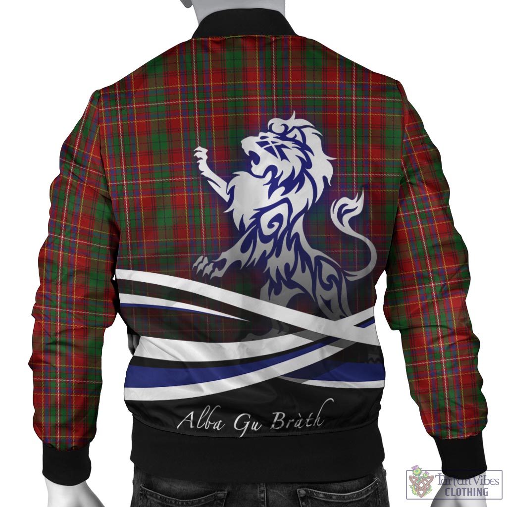 Tartan Vibes Clothing Innes Tartan Bomber Jacket with Alba Gu Brath Regal Lion Emblem