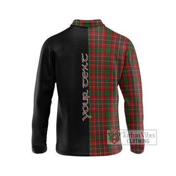 Innes Tartan Long Sleeve Polo Shirt with Family Crest and Half Of Me Style