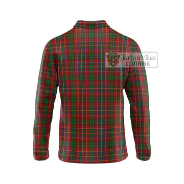 Innes Tartan Long Sleeve Polo Shirt with Family Crest DNA In Me Style