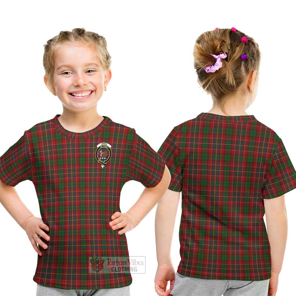 Innes Tartan Kid T-Shirt with Family Crest - Tartanvibesclothing Shop