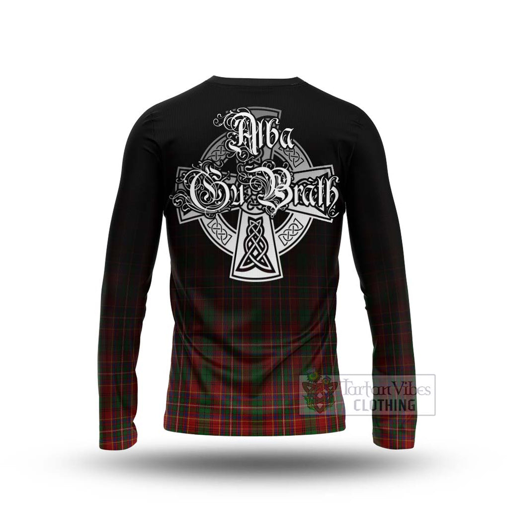 Tartan Vibes Clothing Innes Tartan Long Sleeve T-Shirt Featuring Alba Gu Brath Family Crest Celtic Inspired