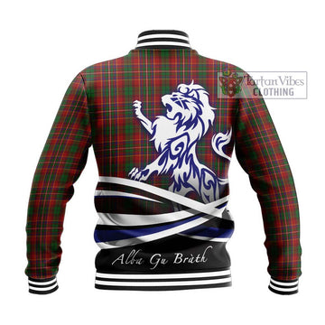 Innes Tartan Baseball Jacket with Alba Gu Brath Regal Lion Emblem