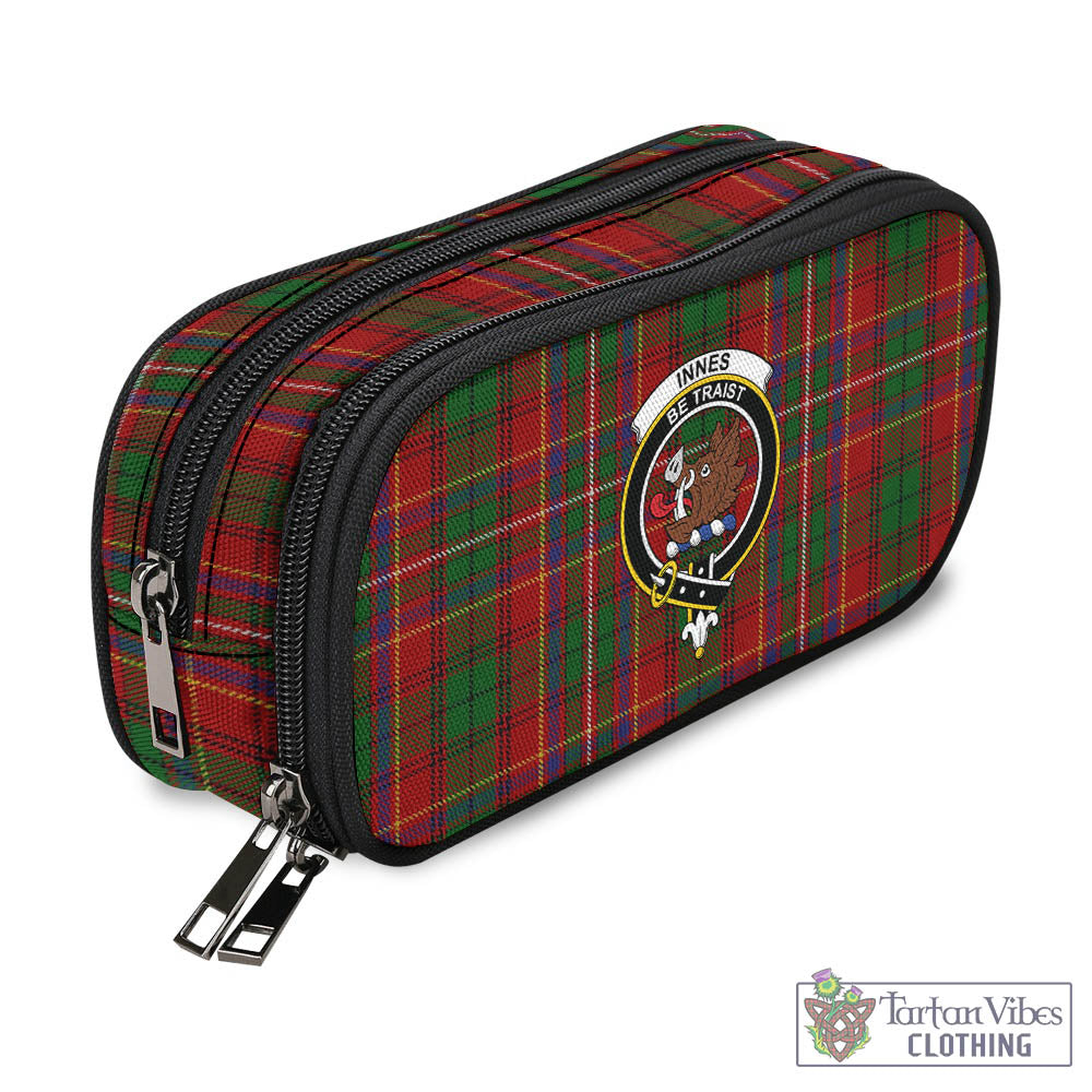 Tartan Vibes Clothing Innes Tartan Pen and Pencil Case with Family Crest