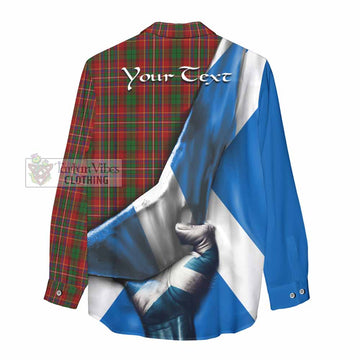 Innes Tartan Women's Casual Shirt with Family Crest Scotland Patriotic Style