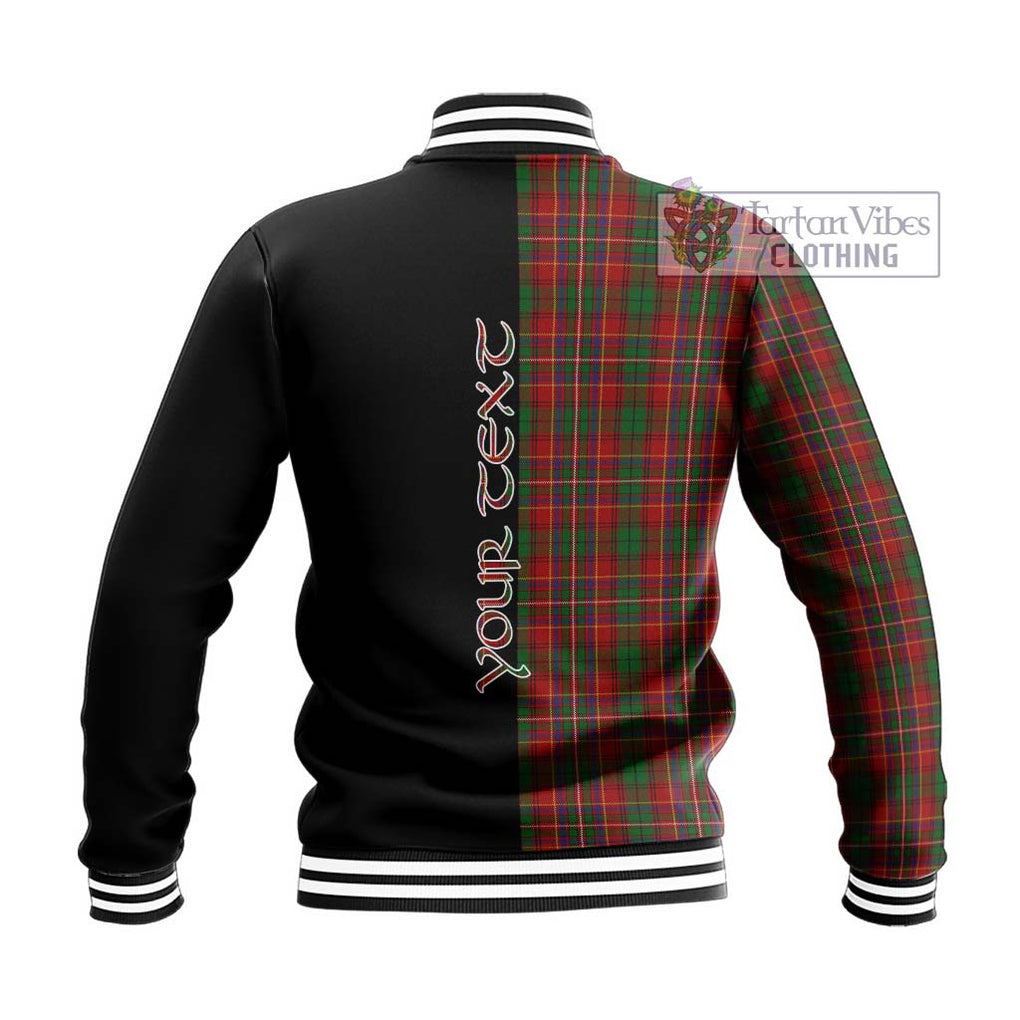 Innes Tartan Baseball Jacket with Family Crest and Half Of Me Style - Tartan Vibes Clothing