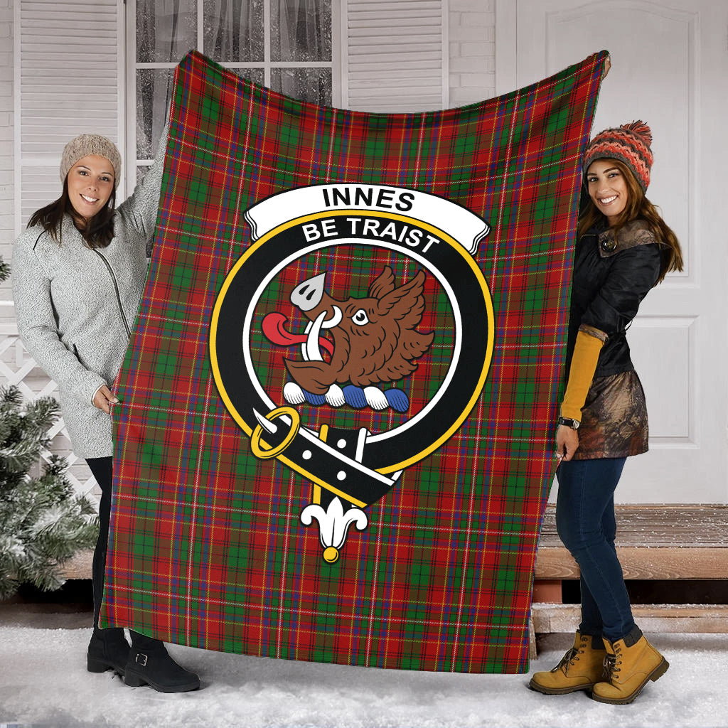 innes-tartab-blanket-with-family-crest