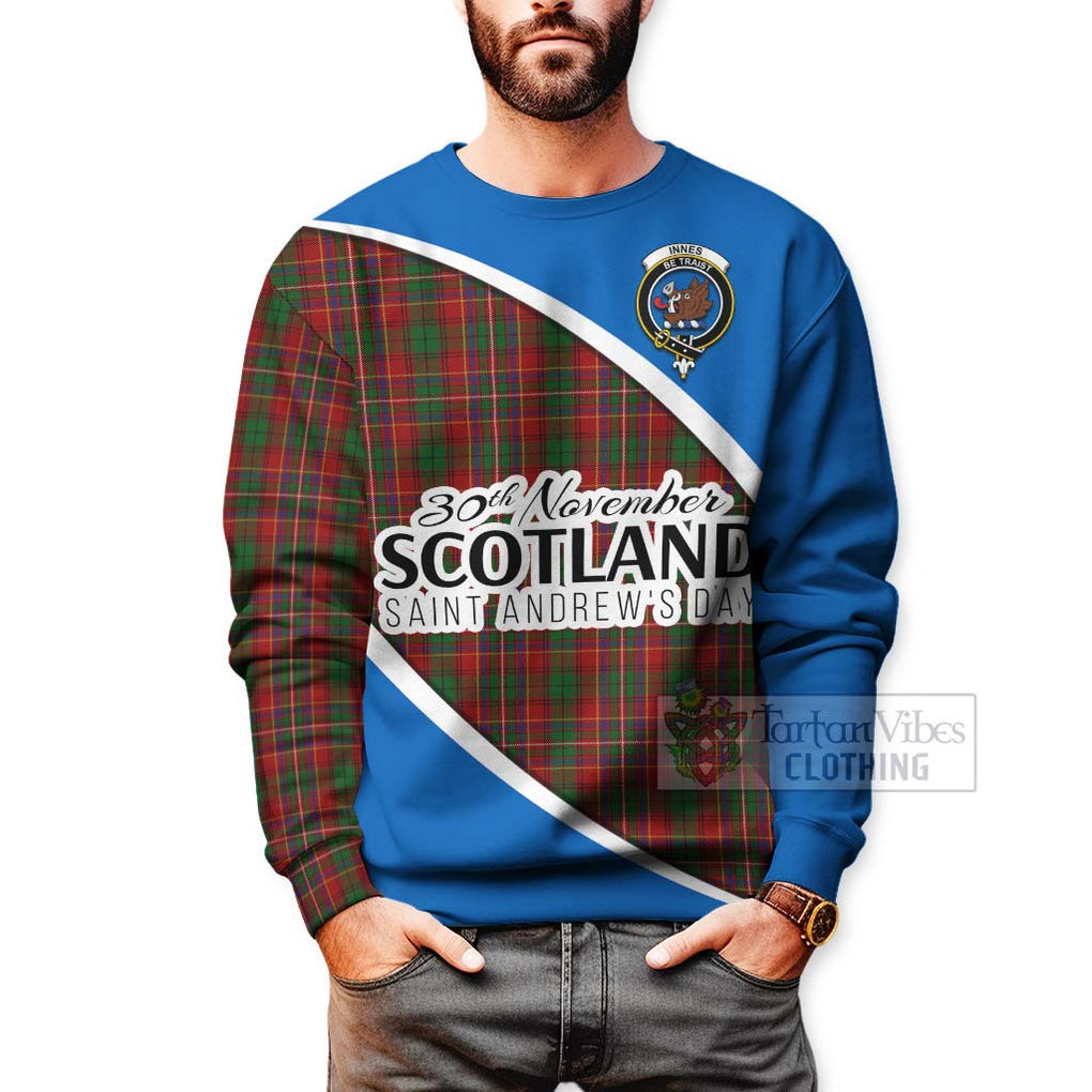 Tartan Vibes Clothing Innes Family Crest Tartan Sweatshirt Celebrate Saint Andrew's Day in Style