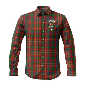 Innes Tartan Long Sleeve Button Up Shirt with Family Crest