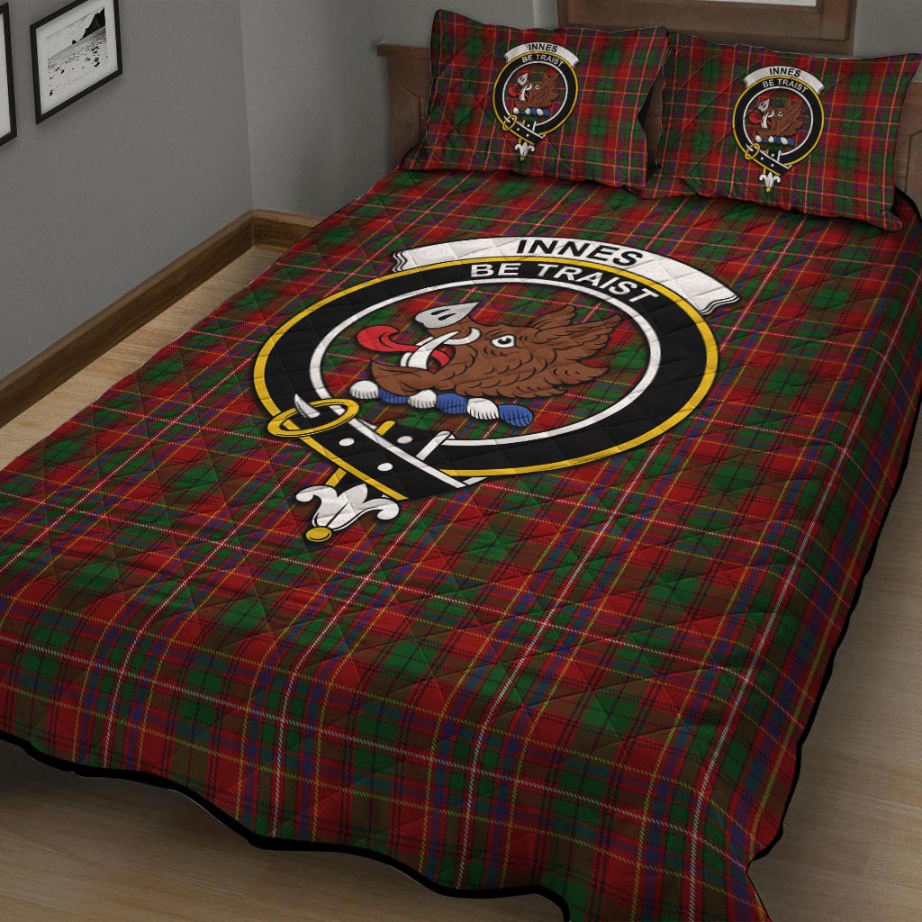 Innes Tartan Quilt Bed Set with Family Crest - Tartan Vibes Clothing