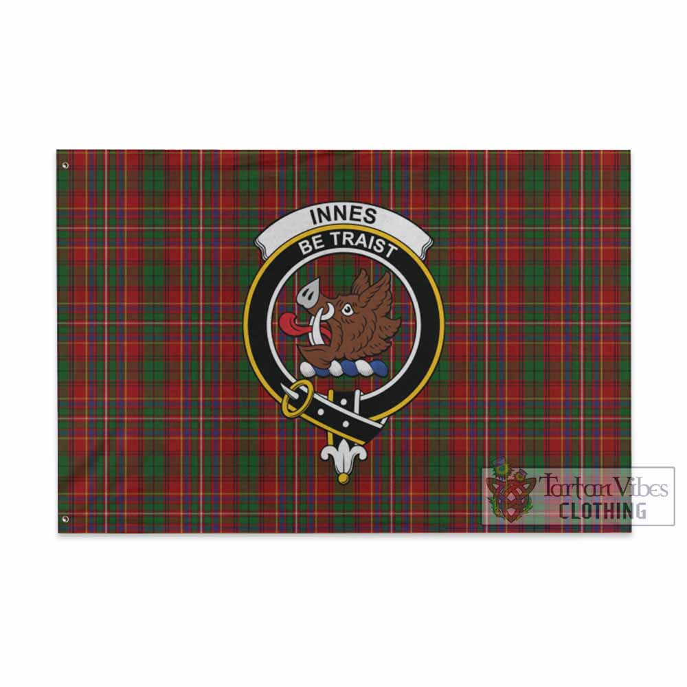 Innes Tartan House Flag with Family Crest - Tartan Vibes Clothing