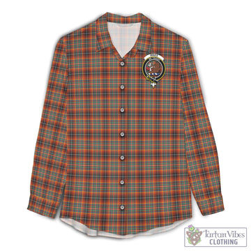 Innes Ancient Tartan Women's Casual Shirt with Family Crest