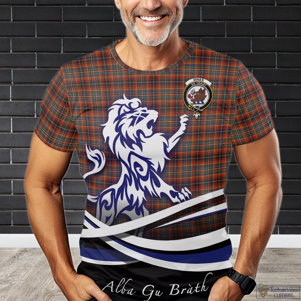 innes-ancient-tartan-t-shirt-with-alba-gu-brath-regal-lion-emblem