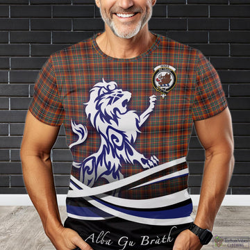 Innes Ancient Tartan T-Shirt with Alba Gu Brath Regal Lion Emblem