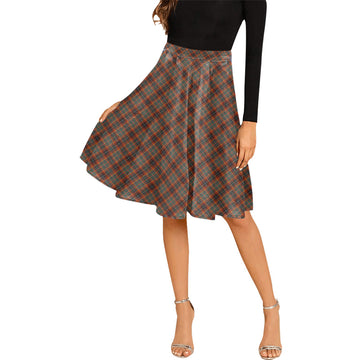 Innes Ancient Tartan Melete Pleated Midi Skirt