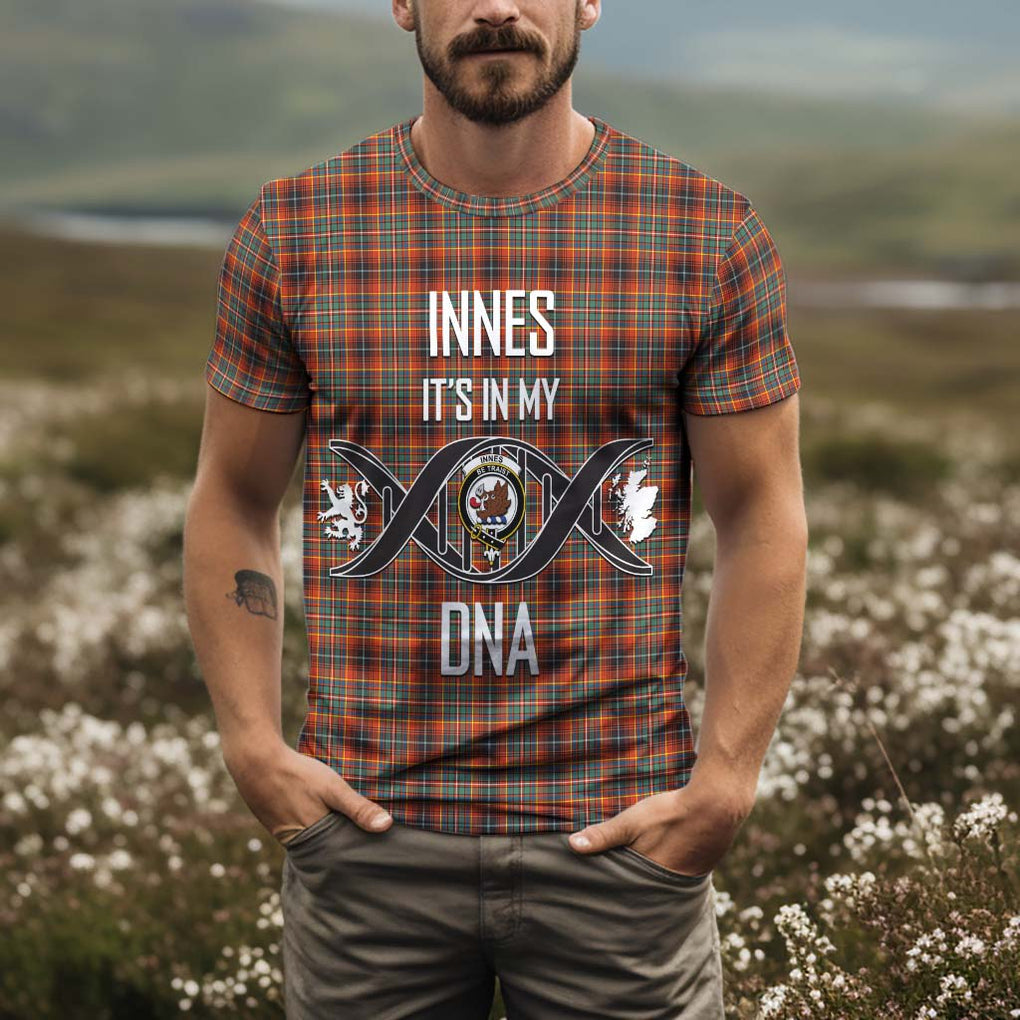 Innes Ancient Tartan T-Shirt with Family Crest DNA In Me Style Kid's Shirt - Tartan Vibes Clothing