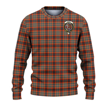 Innes Ancient Tartan Ugly Sweater with Family Crest