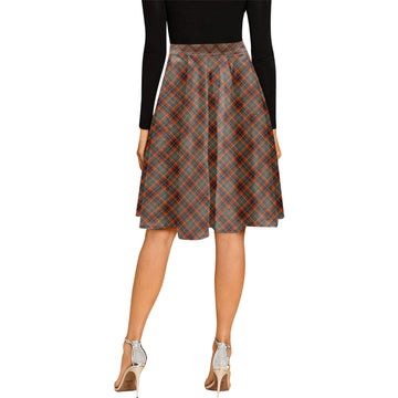 Innes Ancient Tartan Melete Pleated Midi Skirt