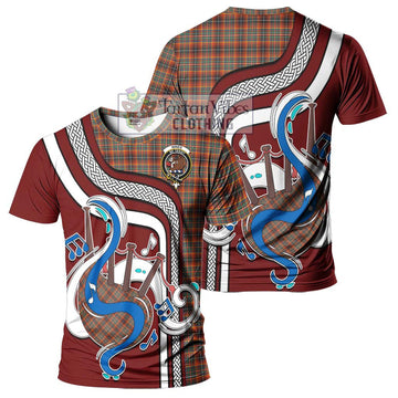 Innes Ancient Tartan T-Shirt with Epic Bagpipe Style