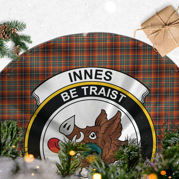 Innes Ancient Tartan Christmas Tree Skirt with Family Crest